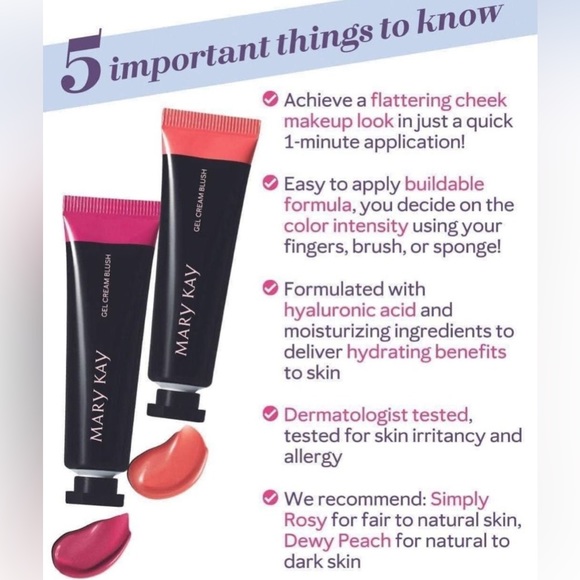 Mary Kay Gel Cream Blush in Simply Rosy. - Picture 4 of 6